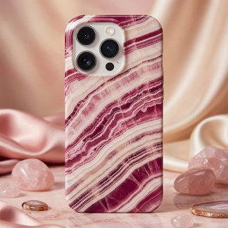 Rhodochrosite "Bacon Stone" Zigzag iPhone 15 Pro Case