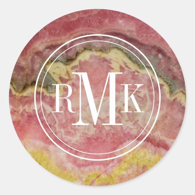Rhodochrosite Classic Round Sticker (Front)
