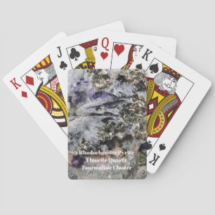 Rhodochrosite Pyrite Fluorite Quartz Tourmaline Playing Cards
