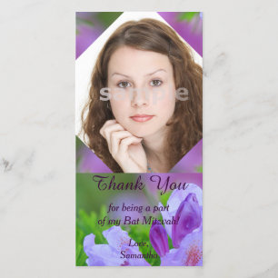 Rhododendron After the Rain Bat Mitzvah Thank You Card