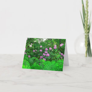 "RHODODENDRON & FERNS" NOTECARD