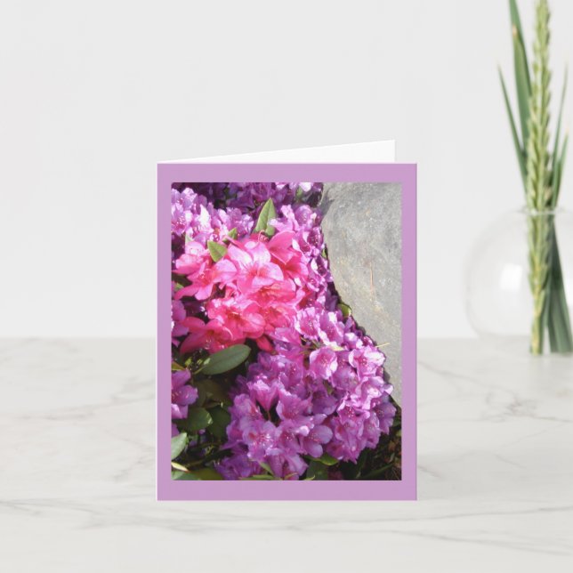 Rhododendron Flowers greeting card (Front)