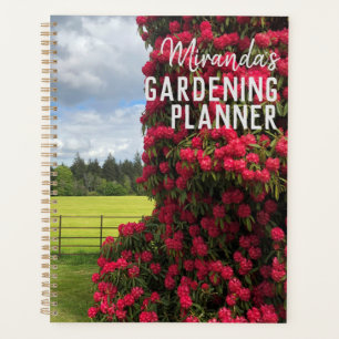 Rhododendron in Bloom. Gardening Notebook Planner