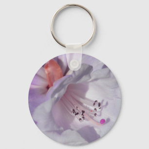 Rhododendron in white and magenta key ring