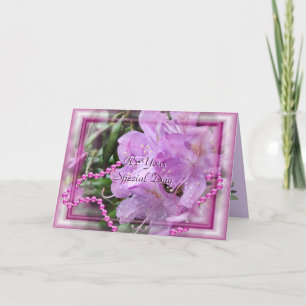 Rhododendron & Pearls- customise any occasion Card