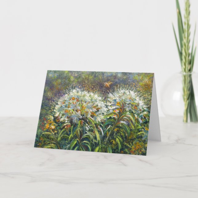 “Rhododendrons and Bee” Card (Front)