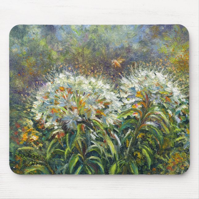 “Rhododendrons and Bee” Mouse Pad (Front)