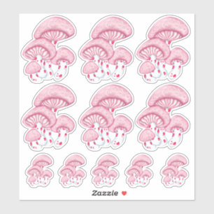 Rhodotus Pink Mushroom Sticker Sheet