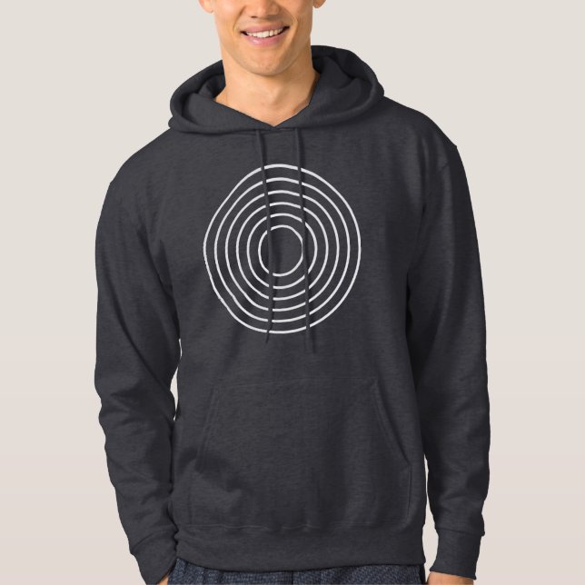 Rholmn (Outlined Gray) Hoodie (Front)