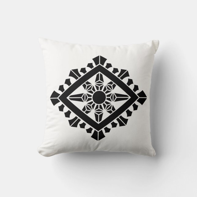 Rhombic dharma chakra cushion (Front)