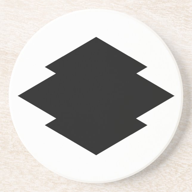 Rhombic pine bark coaster (Front)