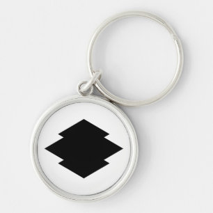 Rhombic pine bark key ring