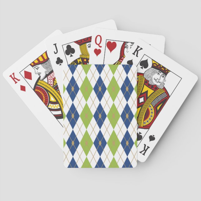 Rhombus Colour Combination 4 Playing Cards (Back)