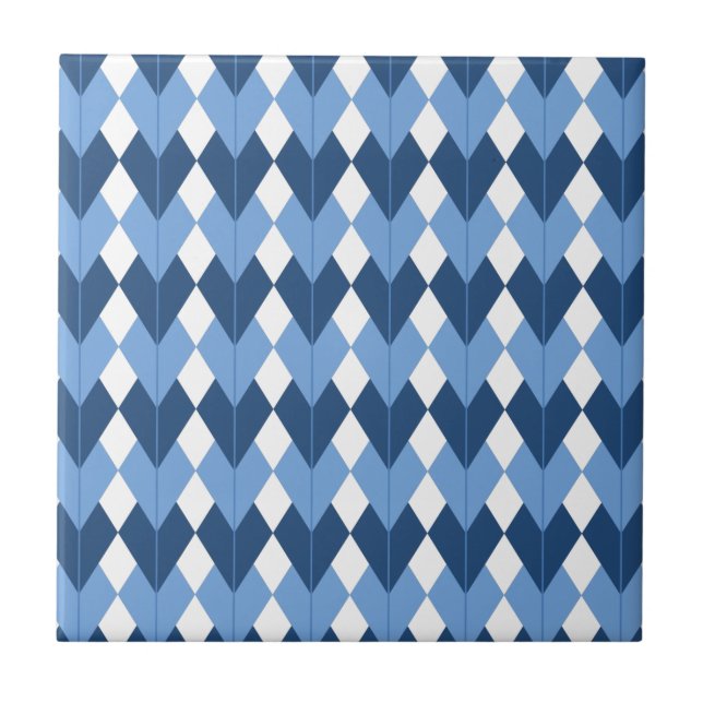 Rhombus Design Ceramic Tile (Front)