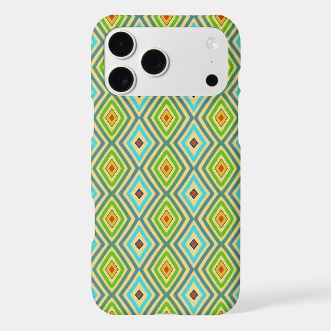 Rhombus Geometrical Green Blue  (Back)