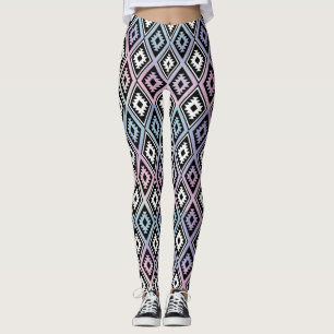 Rhombus pattern leggings