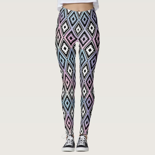 Rhombus pattern leggings (Front)