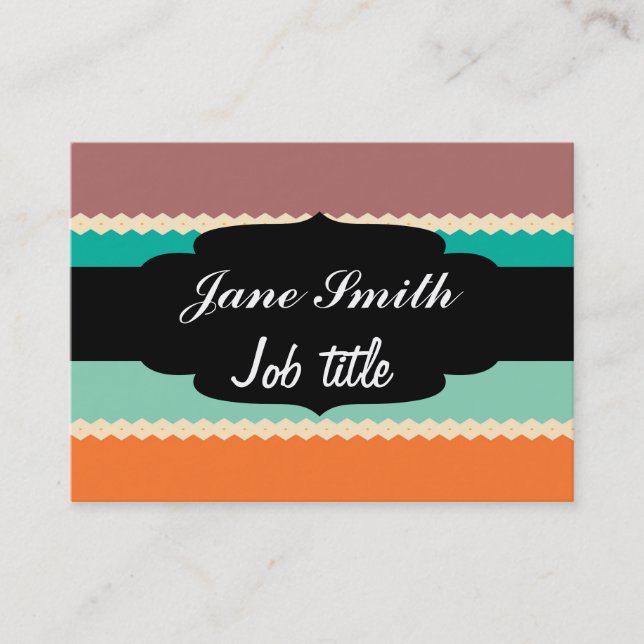 Rhombus rows abstract design business card (Front)