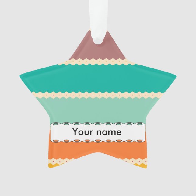 Rhombus rows abstract design ornament (Front)