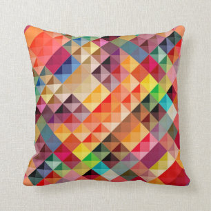 Rhombuses of colors cushion