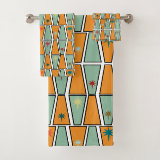 Rhombuses with Starbursts  Bath Towel Set