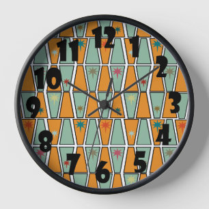 Rhombuses with Starbursts  Clock