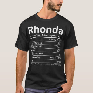 Rhonda Nutrition Personalised Name Funny Christmas T-Shirt
