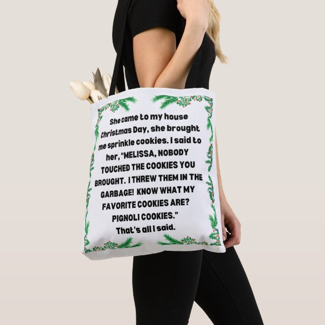 RHONJ Bravo SPRINKLE COOKIES CHRISTMAS Teresa Tote Bag (Close Up)