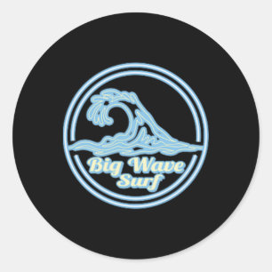Rhossili Y Big Wave Surf Club, Surfing Graphic Classic Round Sticker