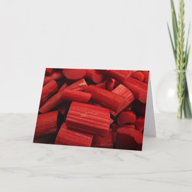 Rhubarb Abstract Blank Note Card (Front)