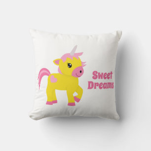 Rhubarb and Custard Unicorn Cushion