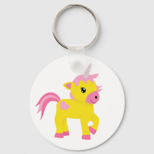 Rhubarb and Custard Unicorn Key Ring