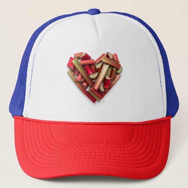Rhubarb Heart Trucker Hat (Front)