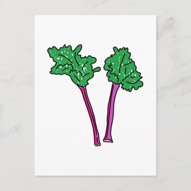 Rhubarb Postcard (Front)