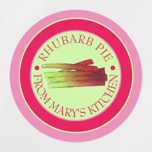 Rhubarb Stalks Homemade Pie from the Kitchen of