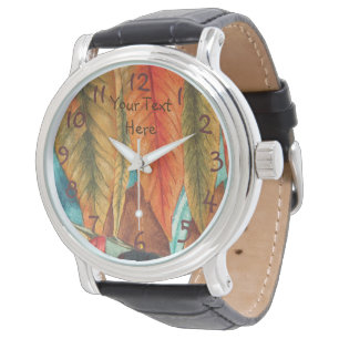 rhus tree autumn leaf colours contempory designer watch