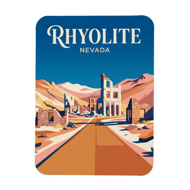 Rhyolite USA Magnet (Vertical)