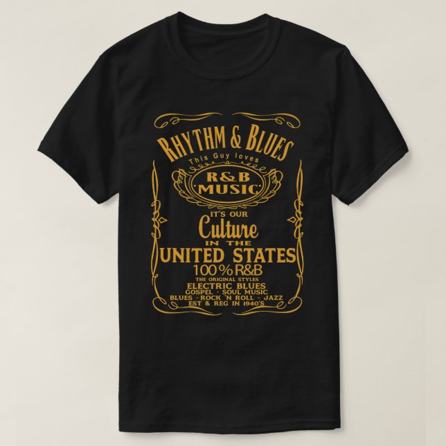 Rhythm and Blues RnB Music RB Streetwear T-Shirt (Design Front)