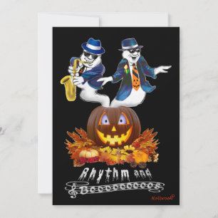 Rhythm and Booos Halloween Jazz Party Invitation