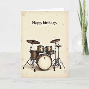 Rhythm Birthday Drum Kit Card