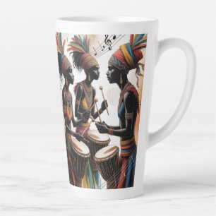 ✨Rhythm Drum Music Artistic Design Latte Mug