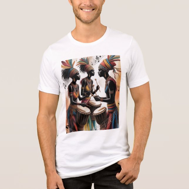 ✨Rhythm Drum Music Artistic Design Tri-Blend Shirt (Front)