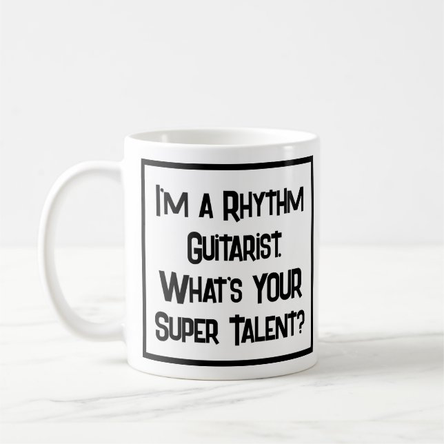 Rhythm Guitarist Super Talent. Guitar Player Coffee Mug (Left)