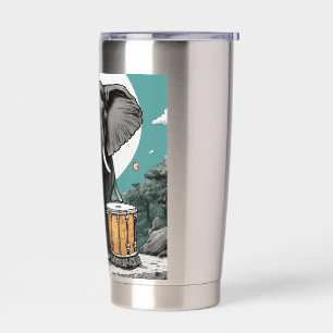 Rhythm of Chaos: The Drumbeat Elephant Insulated Tumbler