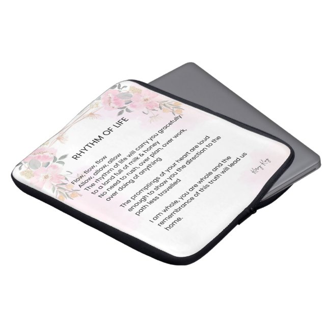 Rhythm Of Life - Hope filled Poem  Laptop Sleeve (Front Top)