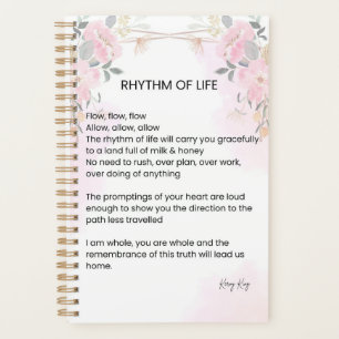 Rhythm Of Life - Hope filled Poem  Planner