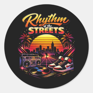 Rhythm of the Streets Classic Round Sticker