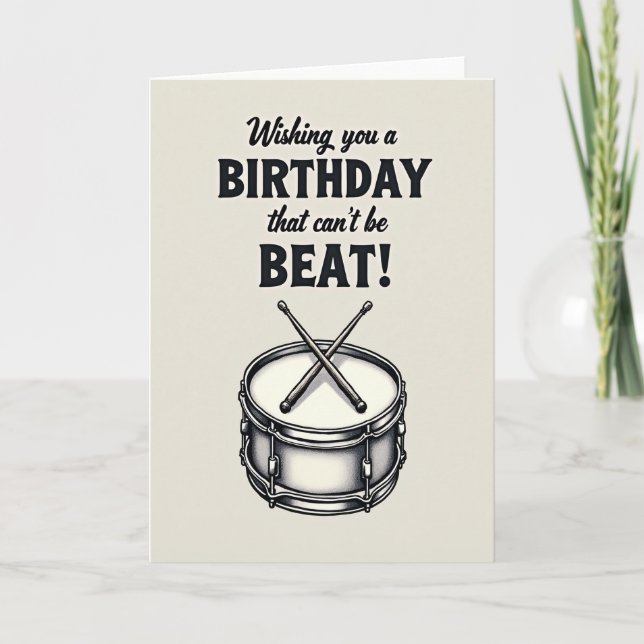 Rhythmic Birthday Beat Card (Front)