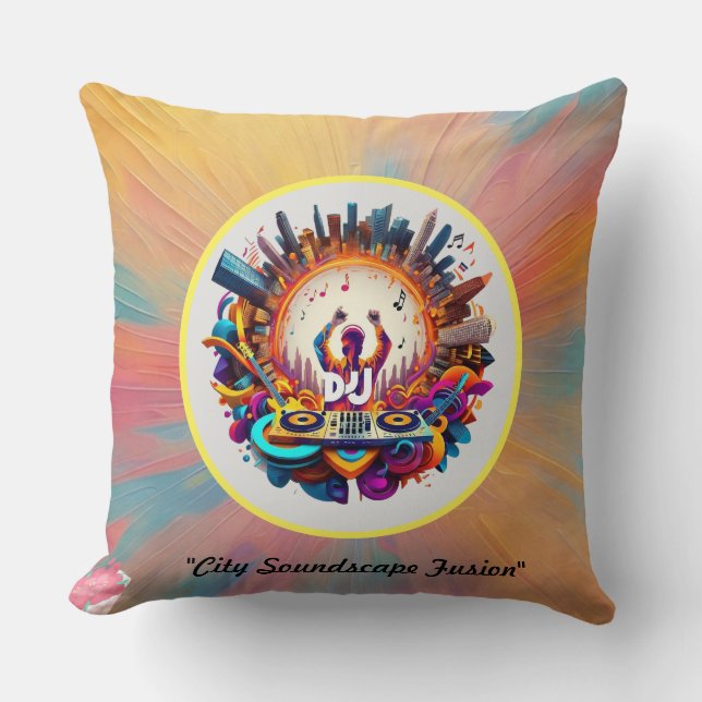 "Rhythmic City Art" Cushion (Front)