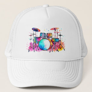 Rhythmic Explosion: A Percussionist's Dream Trucker Hat